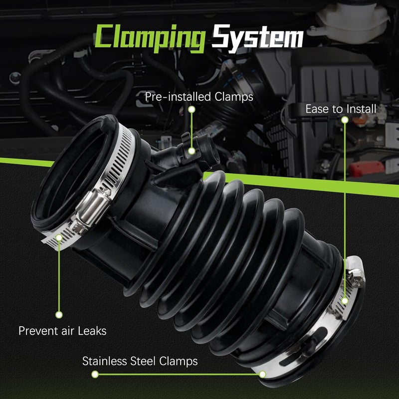 VINMS 17228-5LA-A00 Air Cleaner Intake Hose Tube With Clamps for 2015 2016 Honda CR-V 2.4L 172285LAA00 - Image 4
